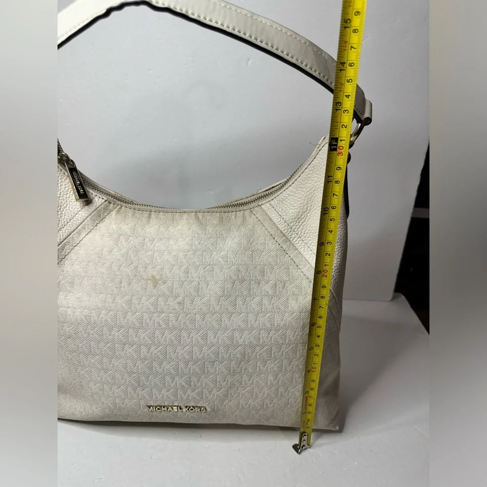 Michael Kors Aria Large Signature Logo Jacquard Shoulder Bag